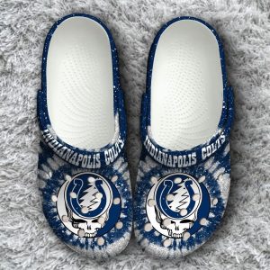 Indianapolis Colts Grateful Dead Classic Crocs Crocband Clog Comfortable Water Shoes BCL1428