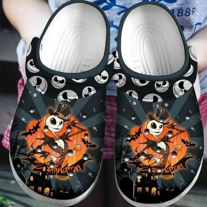 Jack Skellington Halloween Cartoon Crocs Crocband Clog Comfortable Water Shoes BCL1410