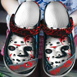 Jason Voorhees Friday The 13Th Crocs Crocband Clog Comfortable Water Shoes BCL1801