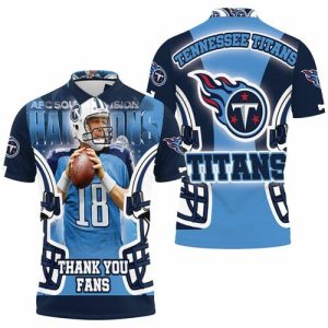 Josh Stewart #18 Tennessee Titans AFC South Division Champions Super Bowl Polo Shirt PLS3007