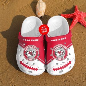 Kansas City Chiefs Custom Name Crocs Crocband Clog Comfortable Water Shoes BCL1558