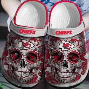Kansas City Chiefs On Red Crocs Crocband Clog Comfortable Water Shoes BCL0632