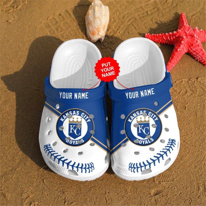 Kansas City Royals Custom Name Crocs Crocband Clog Comfortable Water Shoes BCL0119