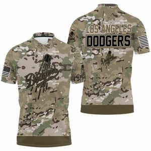Los Angeles Dodgers Camouflage Veteran Jersey Polo Shirt PLS2890