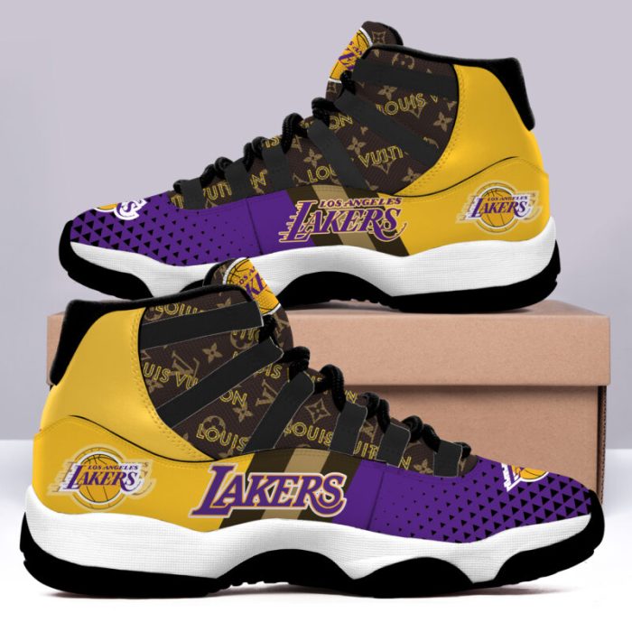 Los Angeles Lakers x LV Jordan Retro 11 Sneakers Louis Vuitton Shoes BJD110531