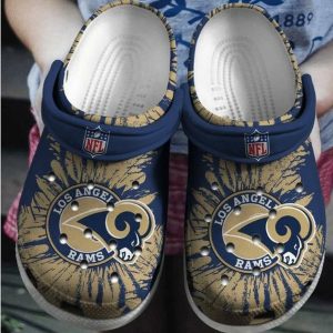 Los Angeles Rams Crocs Crocband Clog Comfortable Water Shoes BCL1747