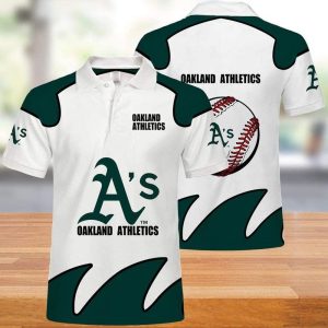 MLB Oakland Athletics Print Casual Summer 3D Polo Shirt PLS2880