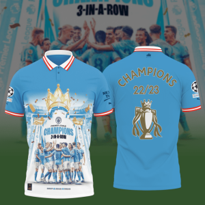 Manchester City Triumphs in Champions League 22/23 Printing Polo Shirt