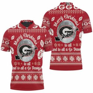 Merry Christmas Georgia Bulldogs To All And To All A Go Dawgs Ugly Chri Polo Shirt PLS2978