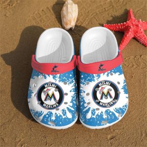 Miami Marlins Crocs Crocband Clog Comfortable Water Shoes For Fan BCL1570
