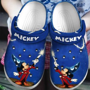 Mickey And Minne Crocs Crocband Clog Comfortable Water Shoes In Blue BCL1514