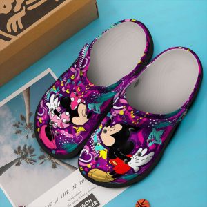 Mickey And Minnie Kiss Crocs Crocband Clog Comfortable Water Shoes BCL1738