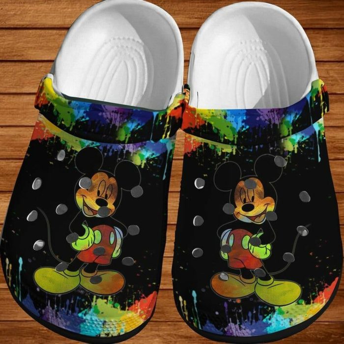 Mickey Mouse Black Crocs Crocband Clog Comfortable Water Shoes BCL0642