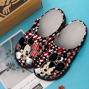 Mickey Mouse Black Red Crocs Crocband Clog Comfortable Water Shoes BCL0521