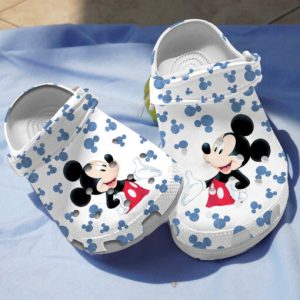 Mickey Mouse White Theme Crocs Crocband Clog Comfortable Water Shoes BCL0280