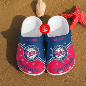 Minnesota Twins Custom Name Crocs Crocband Clog Comfortable Water Shoes BCL1407