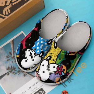 Minnie And Mickey Mouse Flower Crocs Crocband Clog Comfortable Shoes BCL1062