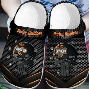 Moto Harley Davidson Custom Name Crocs Crocband Clog Comfortable Water Shoes BCL1692