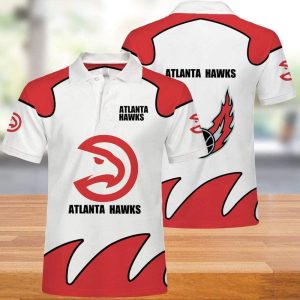 NBA Atlanta Hawks Print Casual Summer Polo Shirt PLS2850