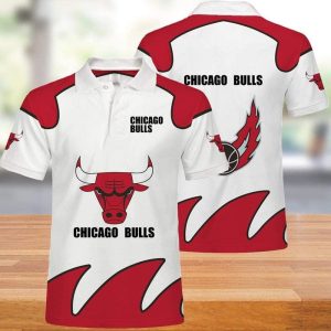 NBA Chicago Bulls Print Casual Summer Polo Shirt PLS2848