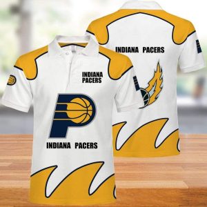 NBA Indiana Pacers Print Casual Summer Polo Shirt PLS2842