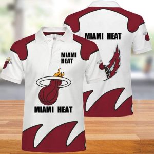 NBA Miami Heat Print Casual Summer Polo Shirt PLS2841