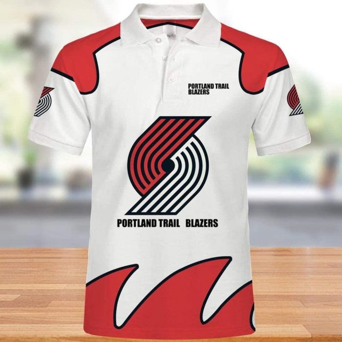 NBA Portland Trail Blazers Print Casual Summer 3D Polo Shirt PLS2834