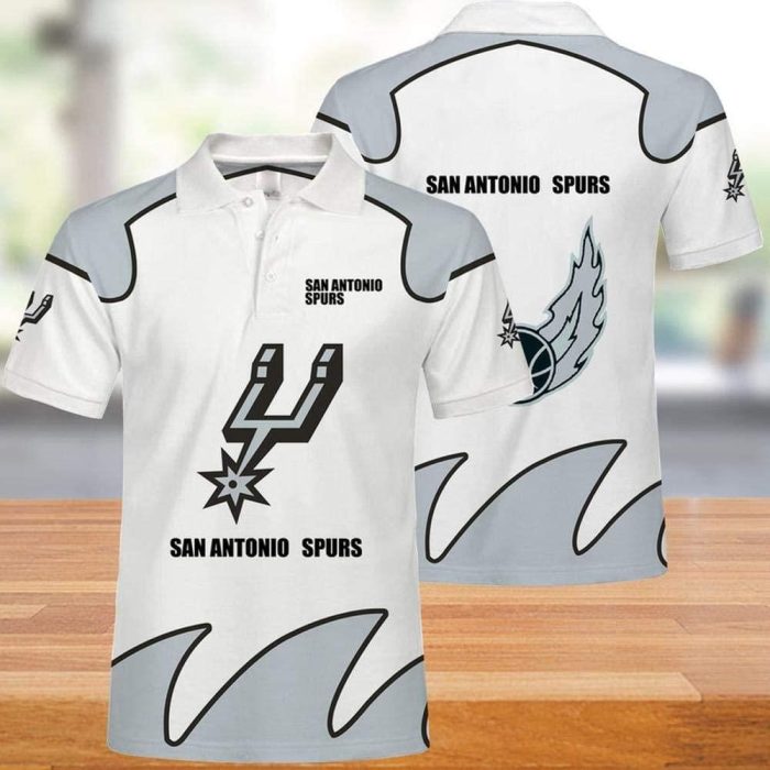 NBA San Antonio Spurs Print Casual Summer 3D Polo Shirt PLS2832