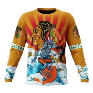 NHL Chicago BlackHawks Specialized Kits For The Grateful Dead Unisex Sweatshirt SWS1651