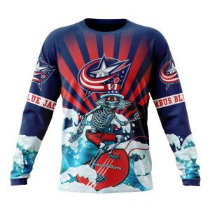 NHL Columbus Blue Jackets Specialized Kits For The Grateful Dead Unisex Sweatshirt SWS1653