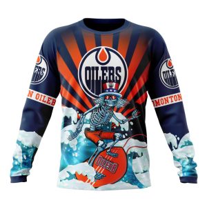 NHL Edmonton Oilers Specialized Kits For The Grateful Dead Unisex Sweatshirt SWS1656