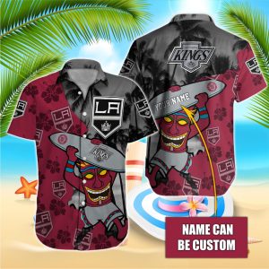 NHL Los Angeles Kings Beach Hawaiian Surfboard Button Shirt HWS0657