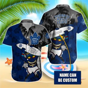 NHL Toronto Maple Leafs Beach Hawaiian Surfboard Button Shirt HWS0681