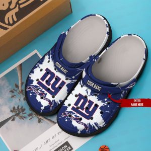 New York Giants Custom Name Crocs Crocband Clog Comfortable Water Shoes BCL0483