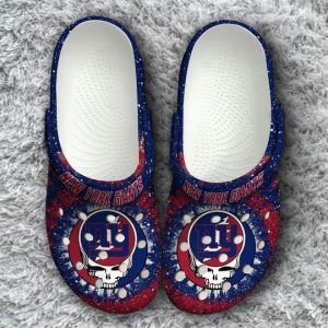 New York Giants Grateful Dead Crocs Classic Clogs Shoes Red Blue BCL1551