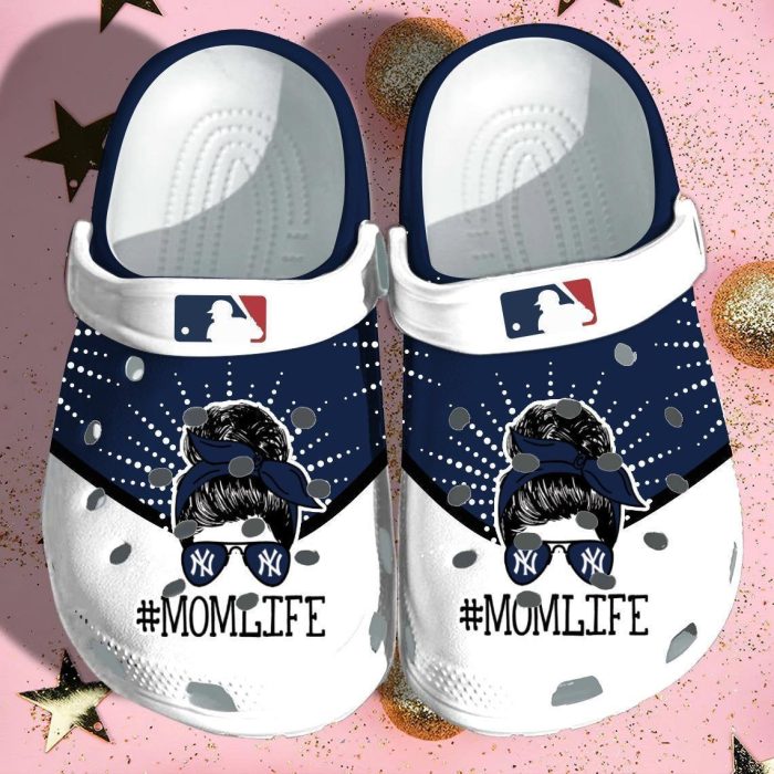 New York Yankees Mom Life Teams Crocs Crocband Clog Comfortable Water Shoes BCL1433