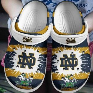 Notre Dame Fighting Irish Crocs Crocband Clog Comfortable Water Shoes BCL0880