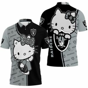 Oakland Raiders Hello Kitty Fan Jersey Polo Shirt PLS3175