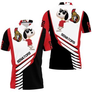 Ottawa Senators Snoopy For Fans Polo Shirt PLS2776