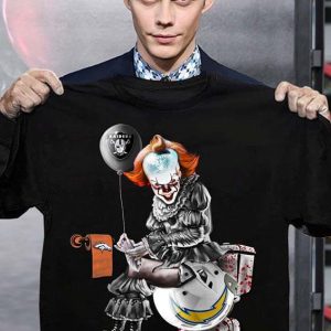 Pennywise Raiders Raiders Los Angeles Chargeers Denver Broncos Toilet Unisex T-Shirt Kid T-Shirt LTS1298