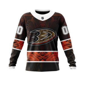 Personalized Anaheim Ducks Specialized Native With Samoa Culture Unisex Sweatshirt SWS1684