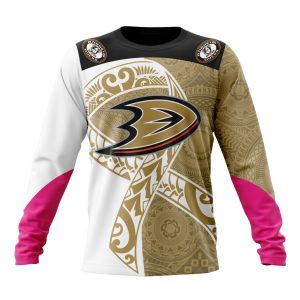 Personalized Anaheim Ducks Specialized Samoa Fights Cancer Unisex Sweatshirt SWS1685
