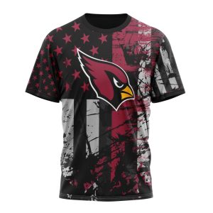 Personalized Arizona Cardinals Classic Grunge American Flag Unisex Tshirt TS2945