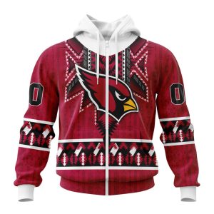Personalized Arizona Cardinals Specialized Pattern Native Concepts Unisex Zip Hoodie TZH0399