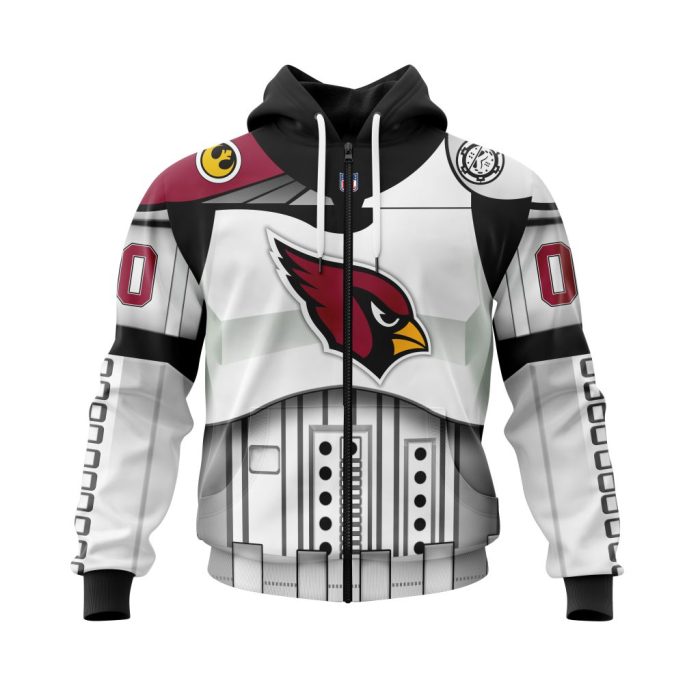 Personalized Arizona Cardinals Specialized Star Wars May The 4th Be With You Unisex Zip Hoodie TZH0400