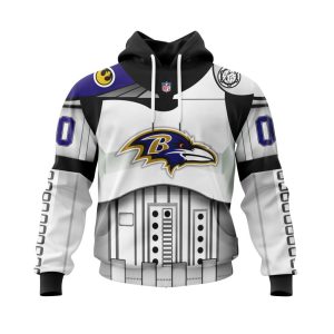 Personalized Baltimore Ravens Specialized Star Wars May The 4th Be With You Unisex Hoodie TH1102