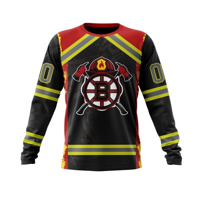 Personalized Boston Bruins Honor Firefighter Unisex Sweatshirt SWS1697