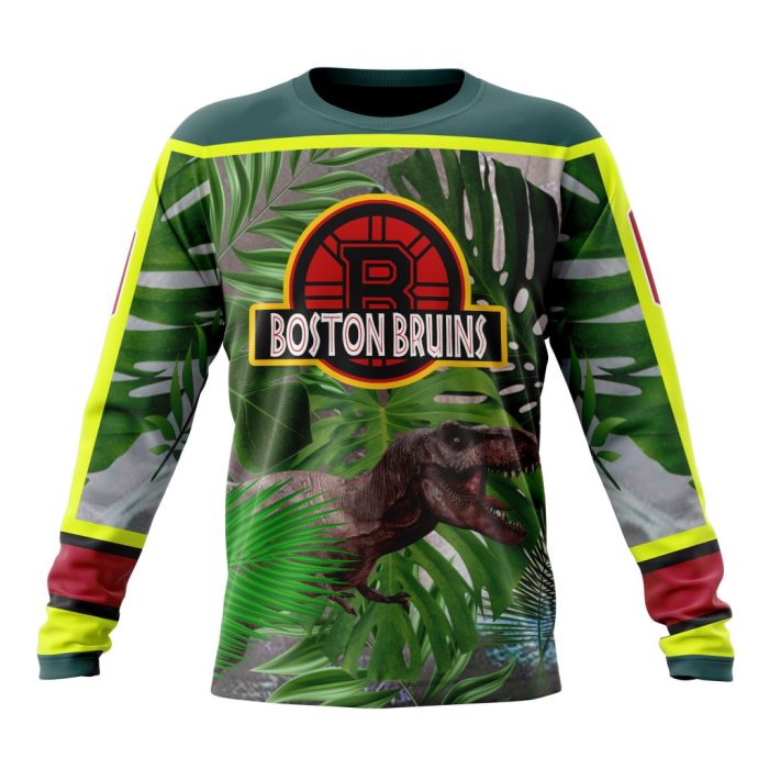 Personalized Boston Bruins Specialized Jersey Hockey For Jurassic World Unisex Sweatshirt SWS1701