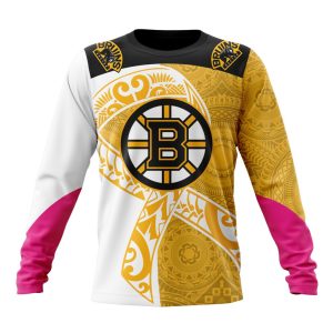 Personalized Boston Bruins Specialized Samoa Fights Cancer Unisex Sweatshirt SWS1703
