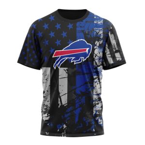 Personalized Buffalo Bills Classic Grunge American Flag Unisex Tshirt TS2957